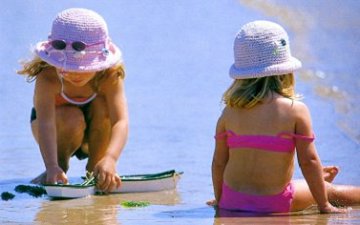 Children on the beach