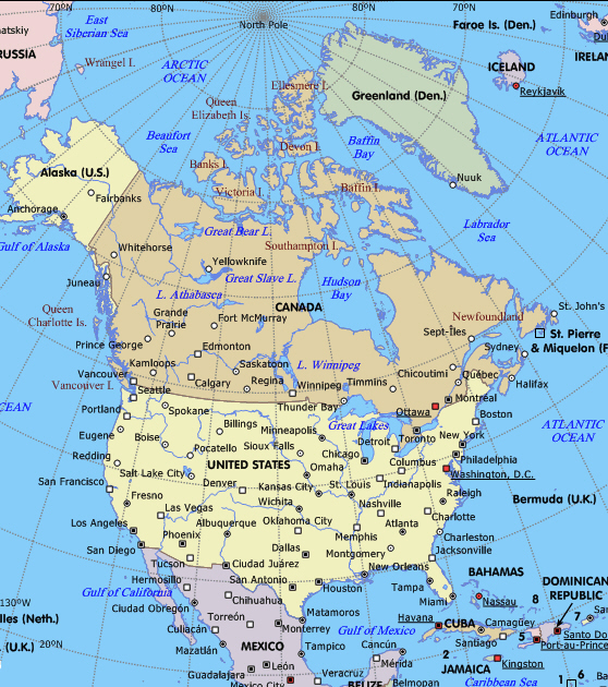 Global Appointments North America Map